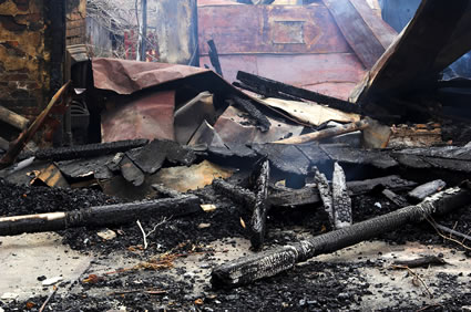 Recovery for all types of Property Loss (pictured: fire damage)